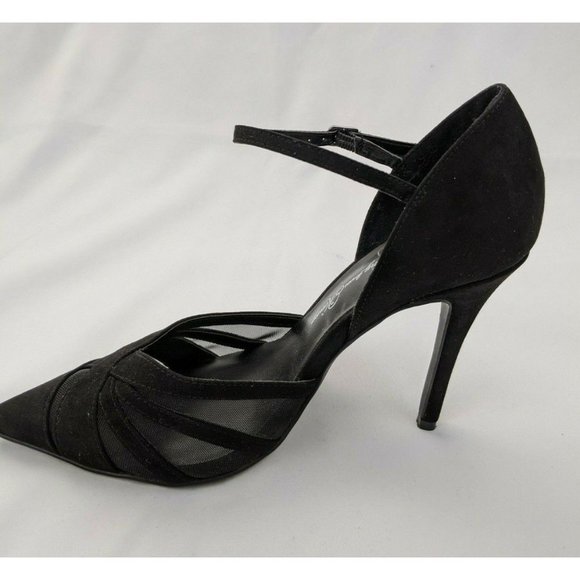 Penny Loves Kenny Women's Heels Shoes Size 7 Pumps Point-Toe T-Strap Black - Picture 4 of 11